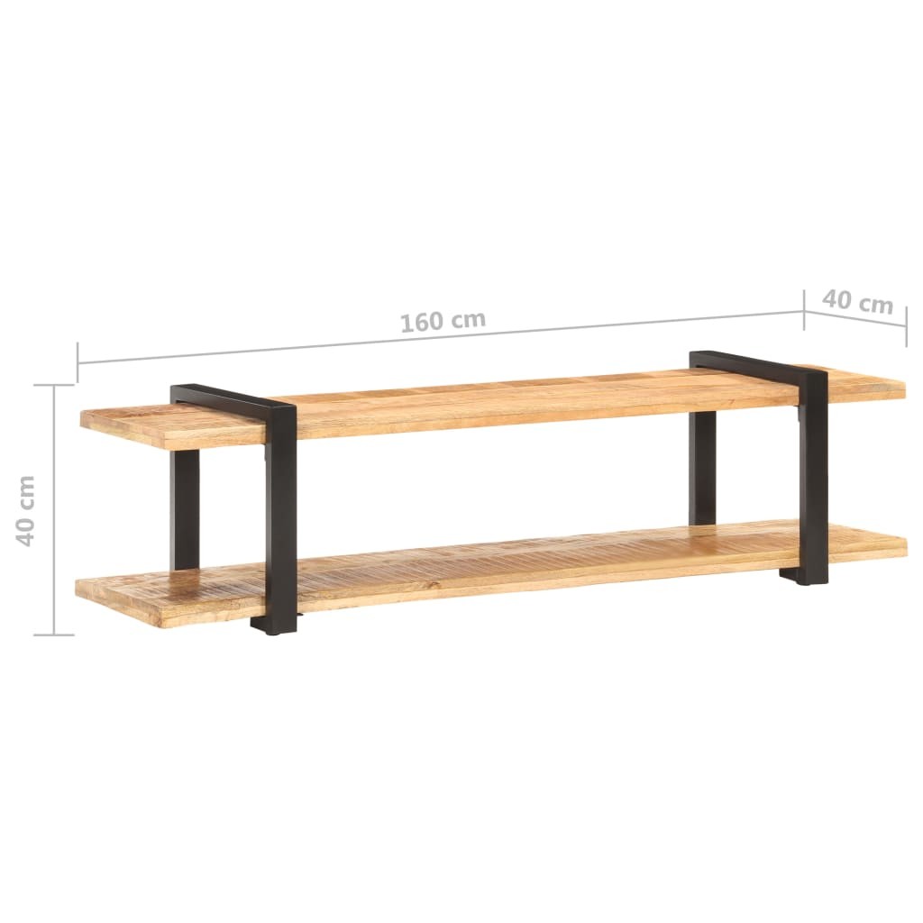 TV Cabinet 160x40x40 cm Solid Rough Mango Wood